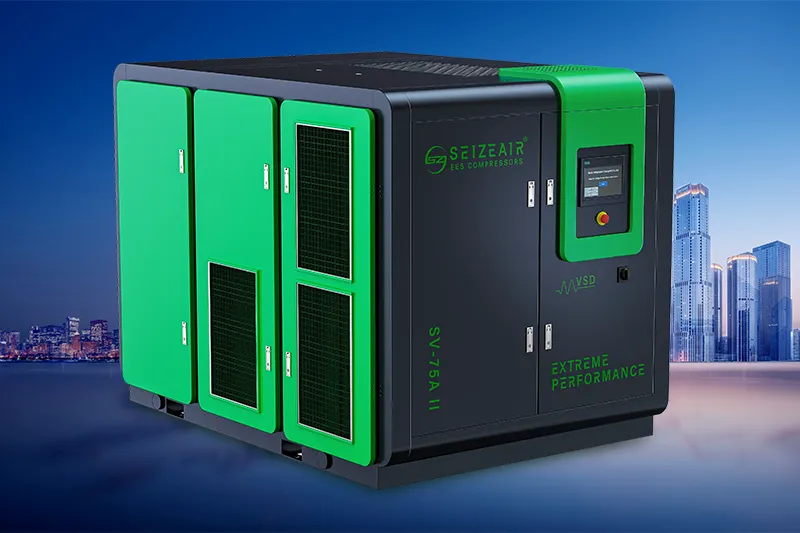 Compressor de ar de parafuso de dois estágios PM VSD