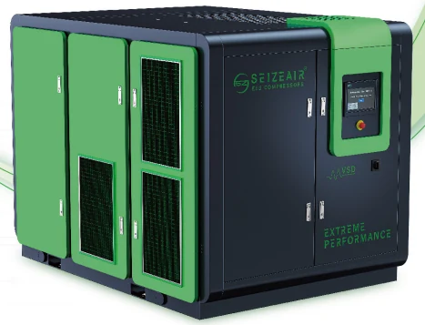 Compressor de ar de parafuso de dois estágios PM VSD adaptativo