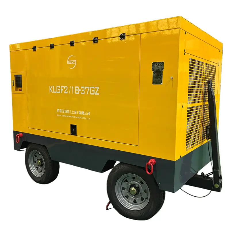 Compressor de ar portátil com motor diesel