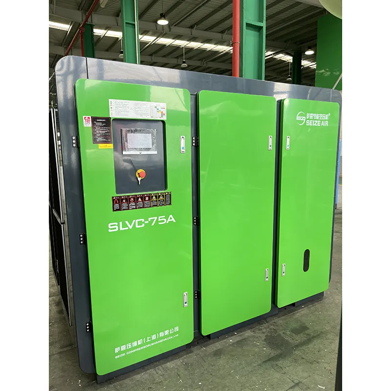 Compressor de ar de parafuso de estágio único de baixa pressão PM VSD para fabricação de vidro