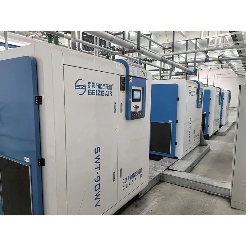 Compressor de ar de parafuso sem óleo seco semicondutor PM VSD