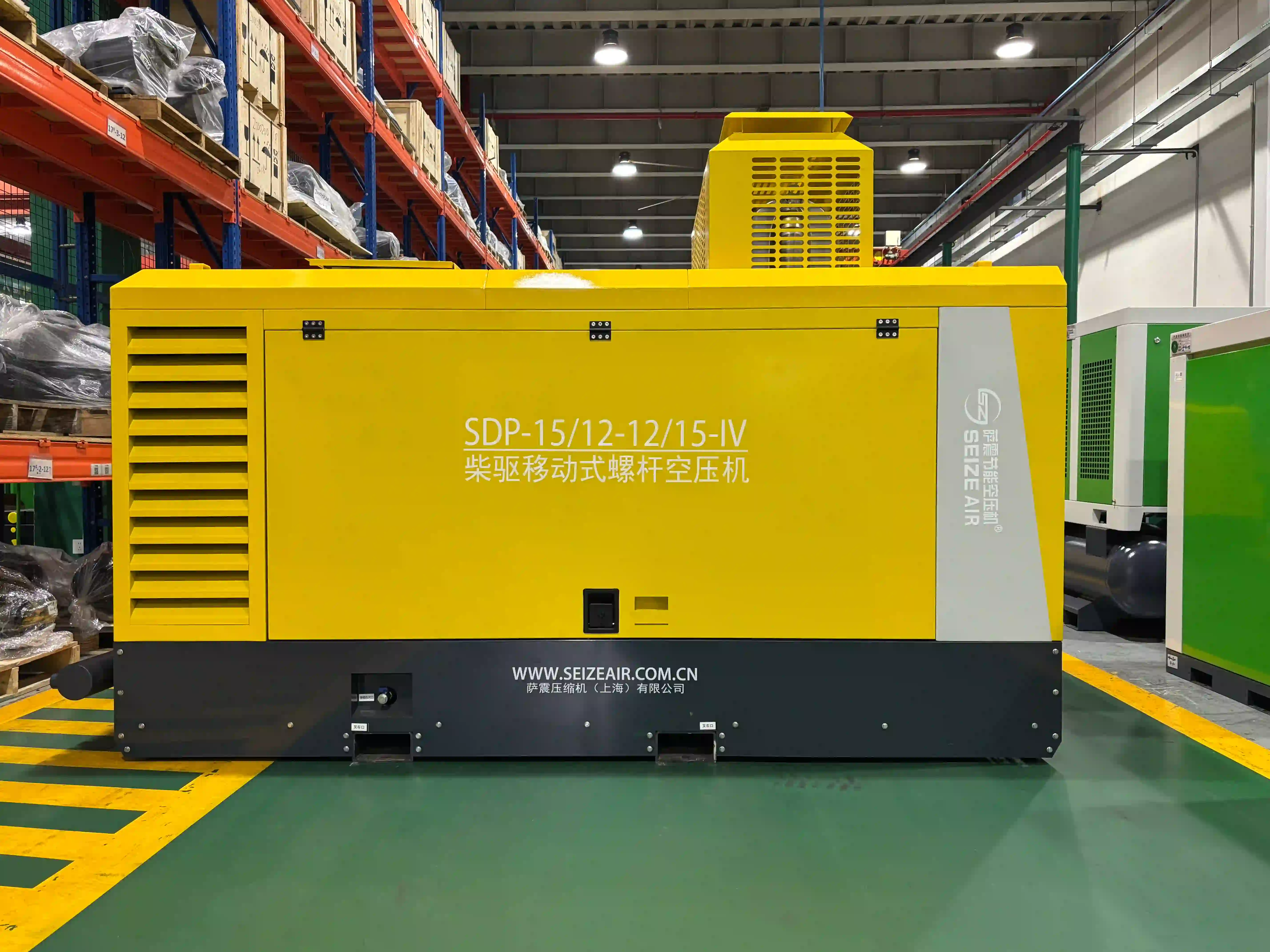 Compressor de ar portátil diesel resistente e durável